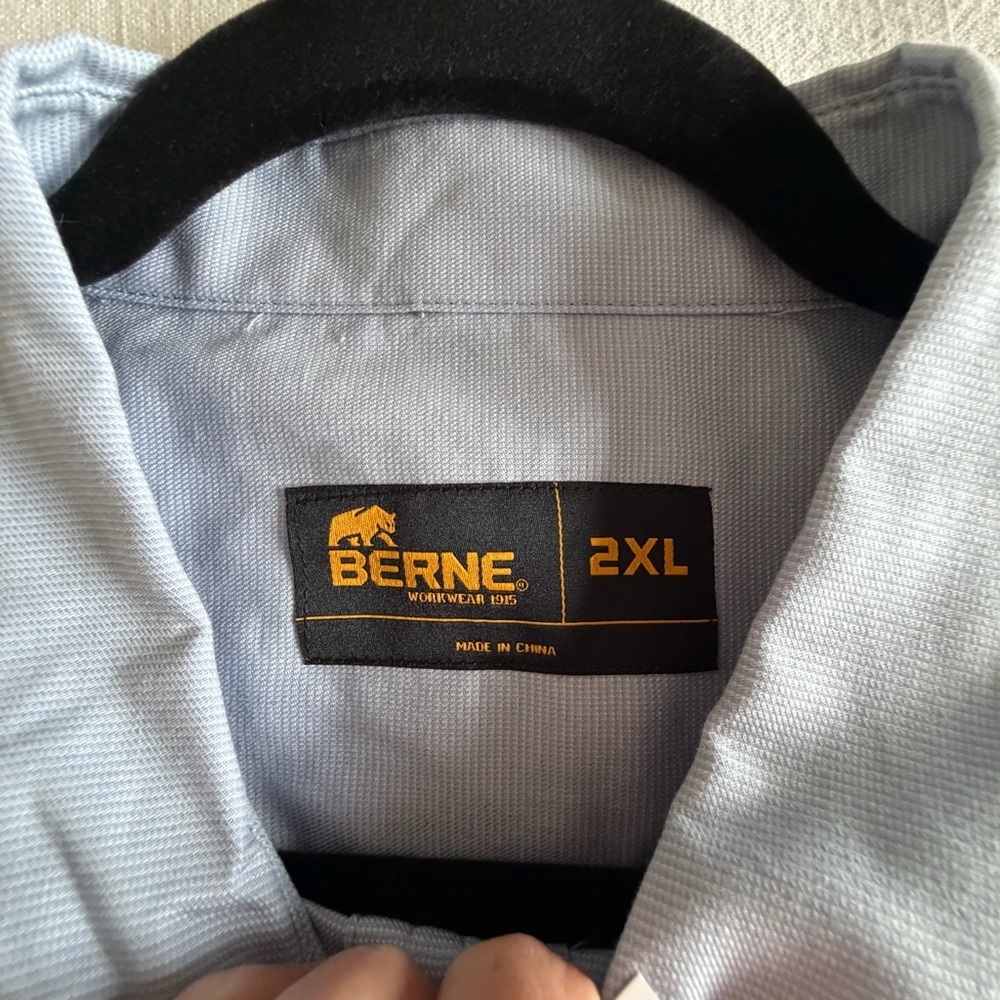 Berne Flex180 Foreman Shirt Mens 2XL  Long Sleeve Button Down Workwear Farming - Picture 11 of 13
